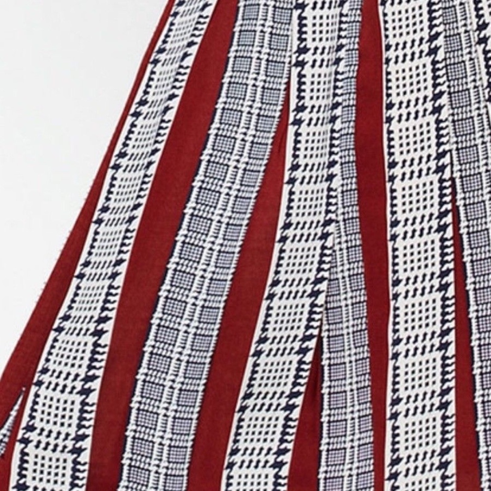 ZARA Printed Accordion-Pleat Mid Length Skirt sz S - Picture 5 of 7